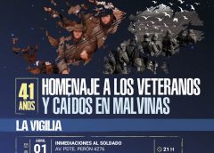 Malvinas Argentinas: Se homenajeará a los veteranos y caídos en la Guerra de Malvinas