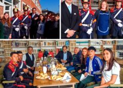 Los Granaderos visitaron el Instituto María Madre Nuestra el viernes 11 de julio, tras el acto central por el 60° aniversario de Manuel Alberti